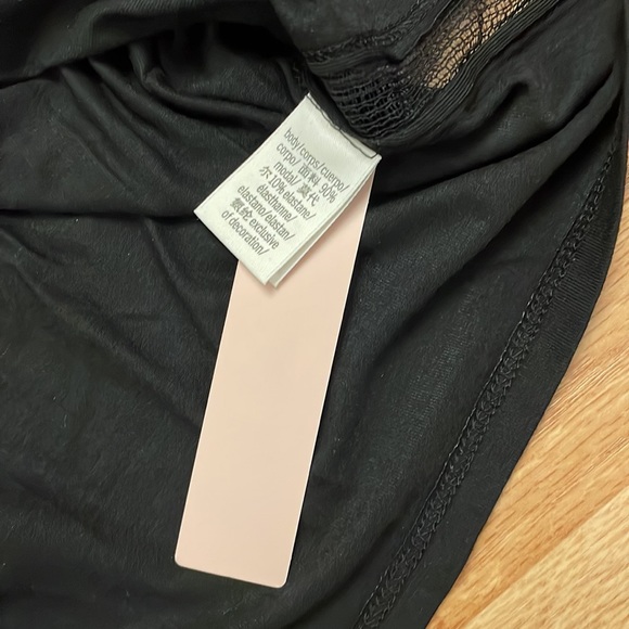 NWT VS Black Modal Lace-Trim LS Sleep shirt, size S - Picture 4 of 5